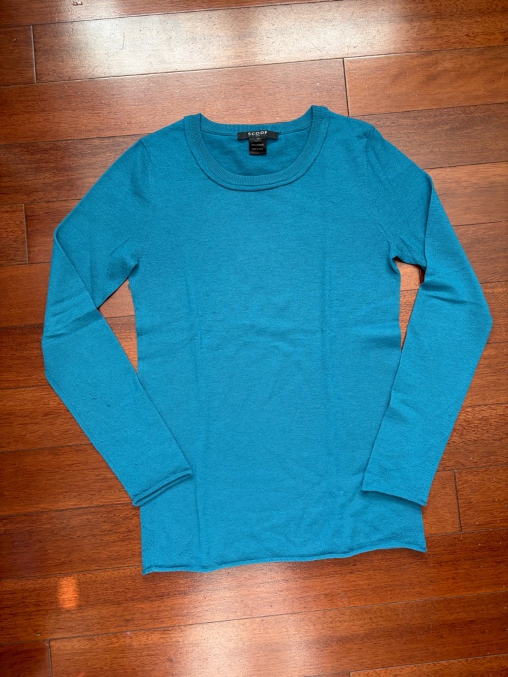 Scoop NYC Teal Cashmere Crewneck